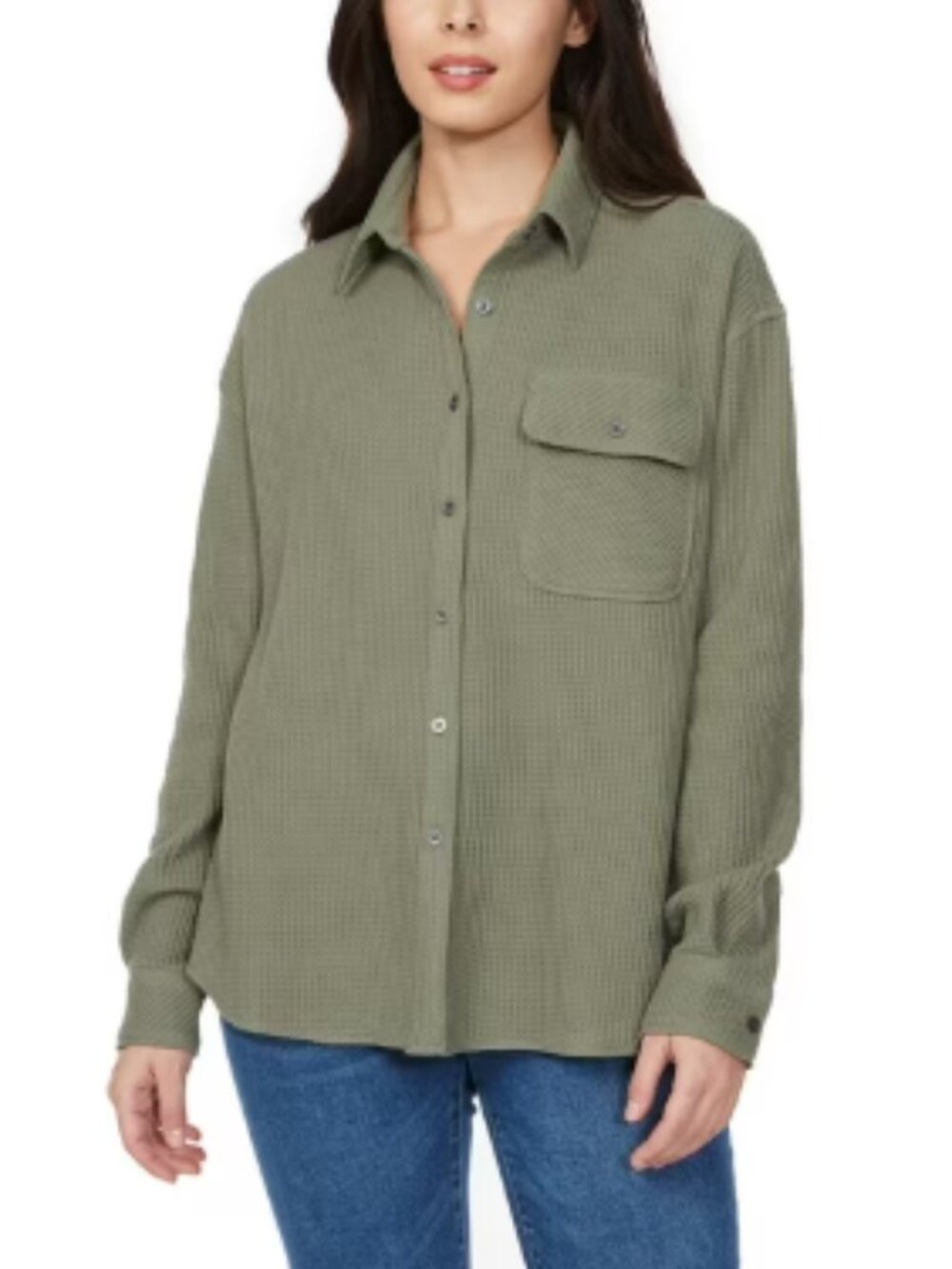 NWOT Buffalo Jeans Women's Waffle Button Down Top XL